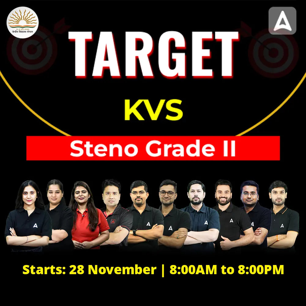 KVS Steno Grade II Target Batch 2025- 26 | Hinglish | Online Live Classes By Adda247
