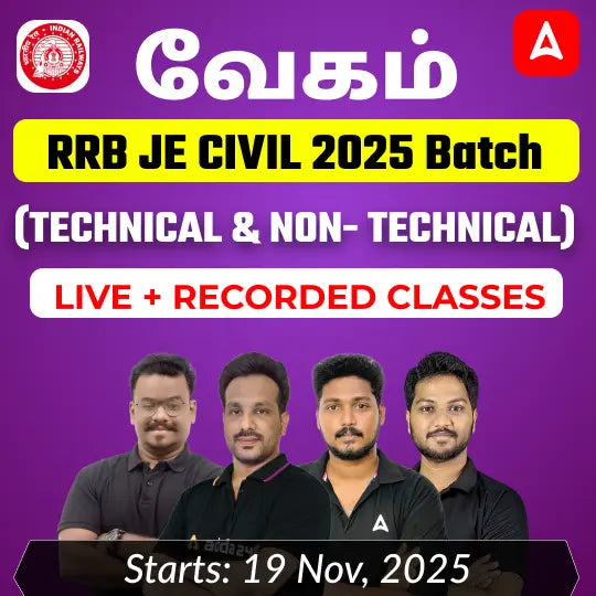 RRB JUNIOR ENGINEER (CIVIL) BATCH 2025 | Online Live + Recorded Classes by Adda247
