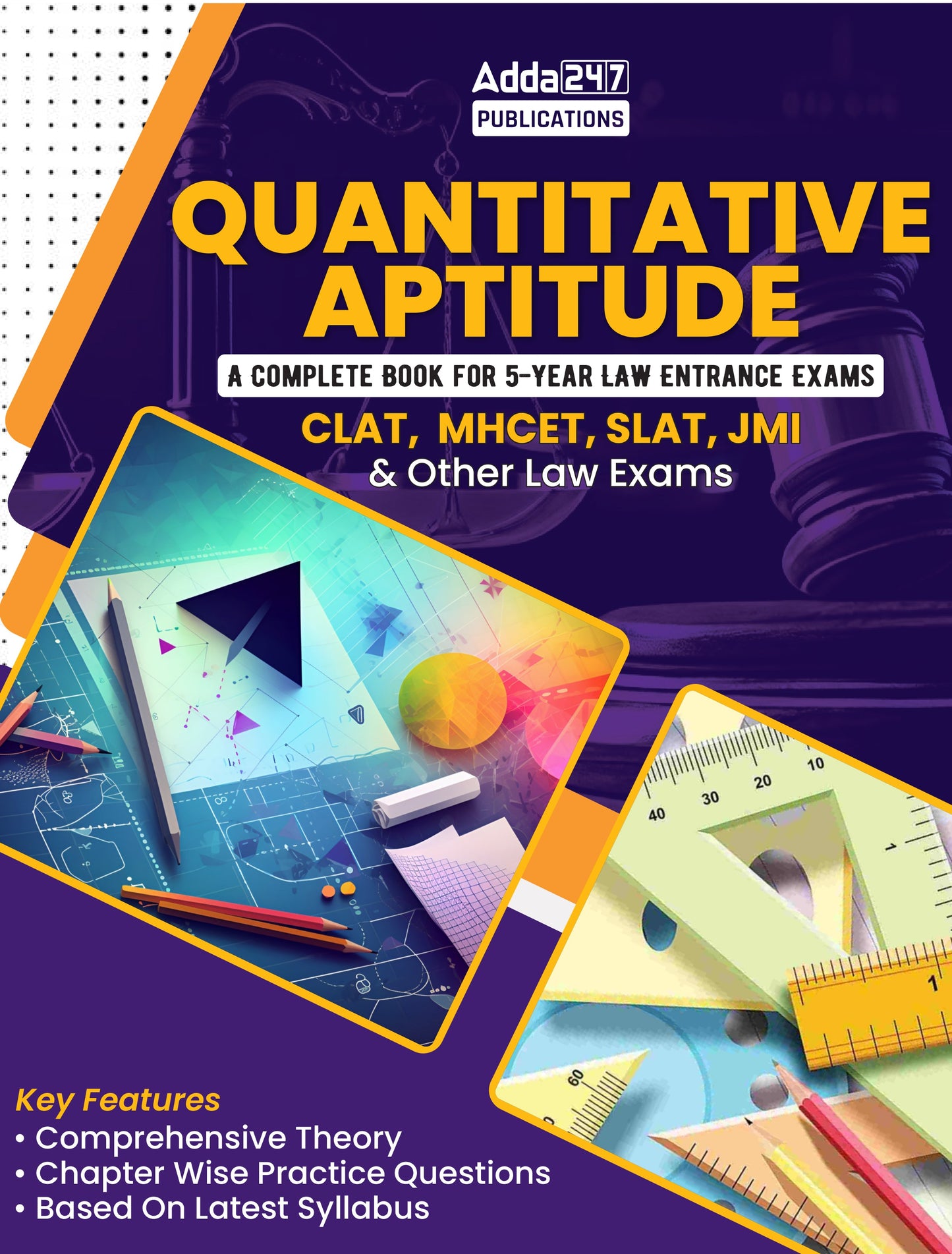 Quantitative Aptitude A Complete Book For 5 Year Law Entrance Exams CLAT |AILET|MHCET|SLAT|AMU|JMI and Other Law Exams (English Printed Edition) By Adda247