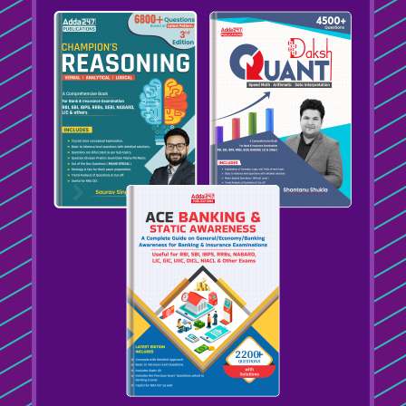 Set of 3 Quantitative Aptitude by Shantanu Shukla |Daksh Math| | & Champion Reasoning 3.0 & Banking And Static Awareness|For RBI|SBI|IBPS|RRB & Insurance exams (English Printed) Adda 247