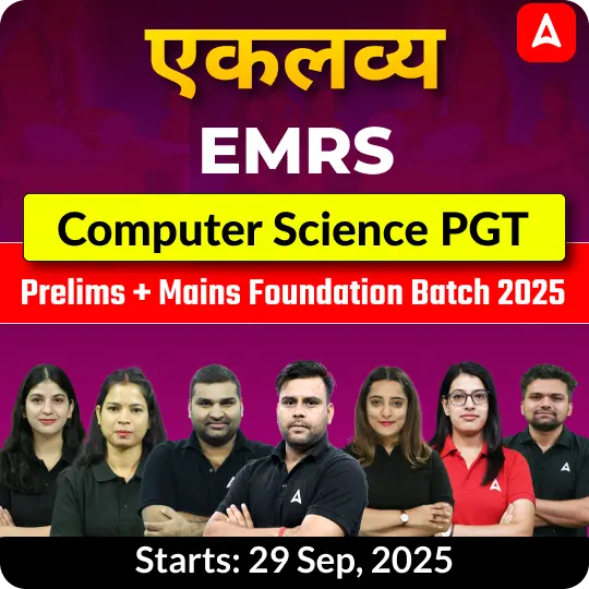 EMRS Computer Science PGT Prelims + Mains Foundation Batch 2025 | Online Live Classes by Adda247