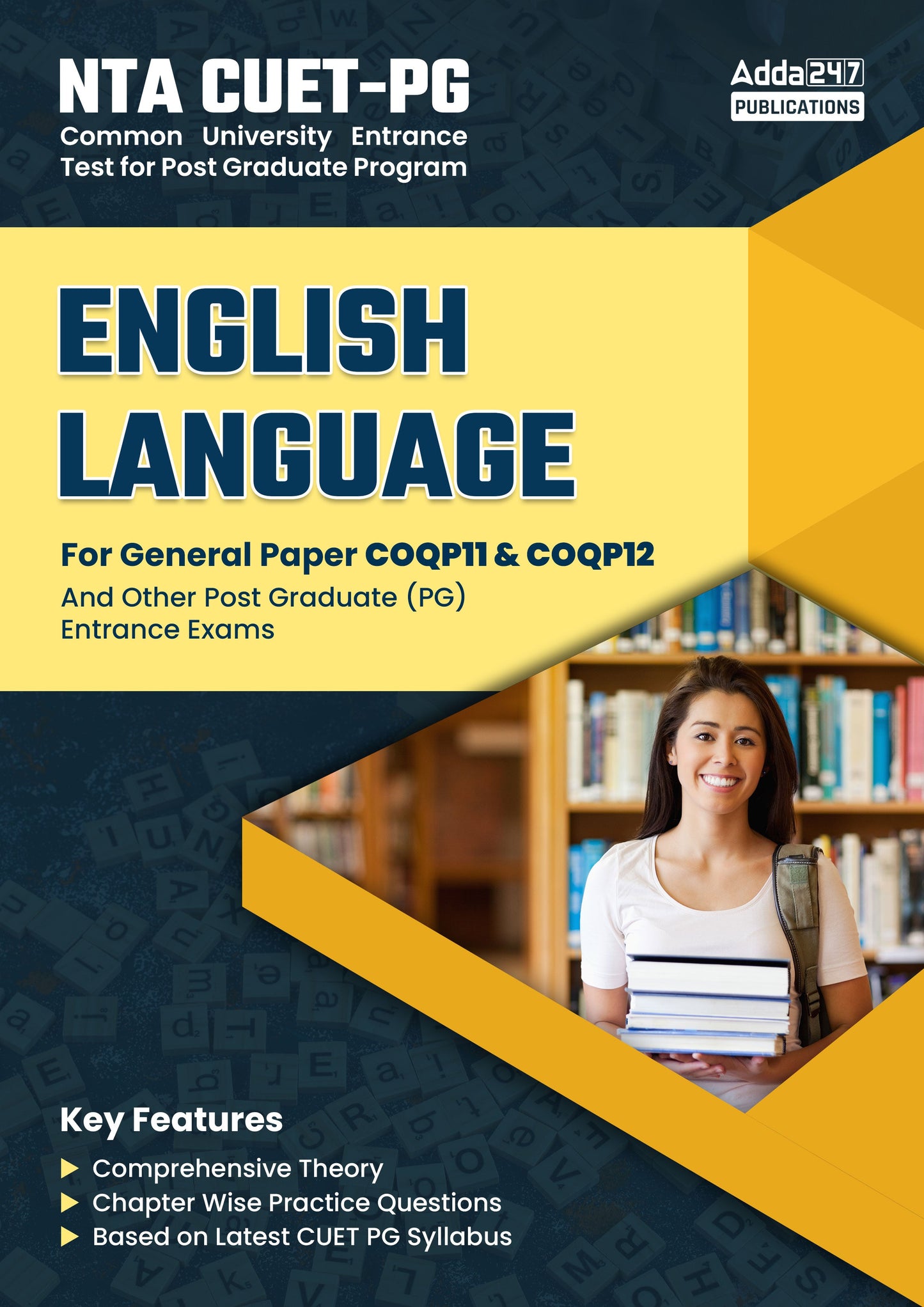 NTA CUET PG English Language For General Paper COQP11 & COQP12 and Other Post Graduate Entrance Exam (English Printed) By Adda247