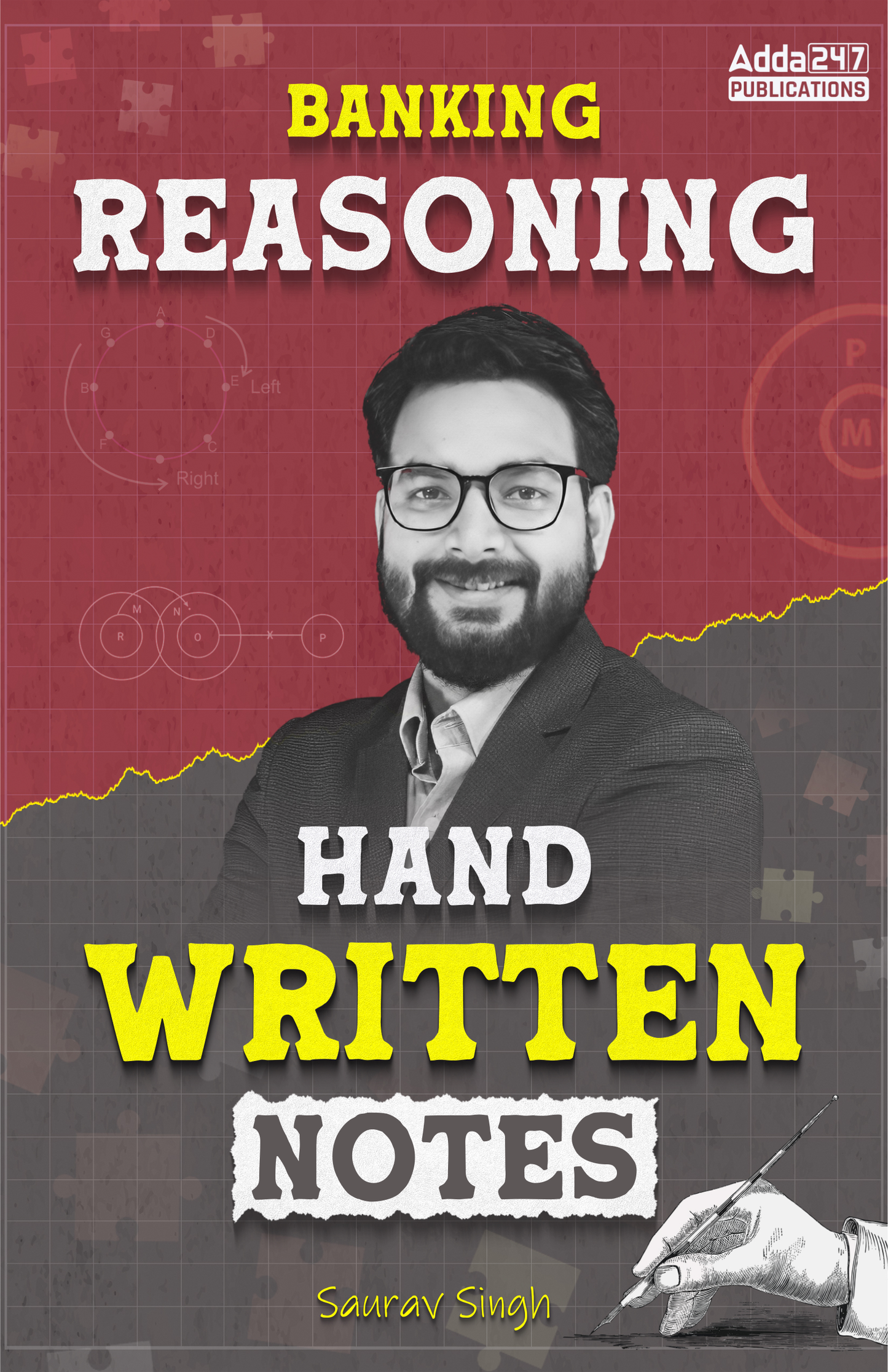 Banking Reasoning Handwritten Notes Book For SBI , IBPS , RBI , SEBI and Other Banking Exam By Saurav Singh (English Printed Edition) By Adda247