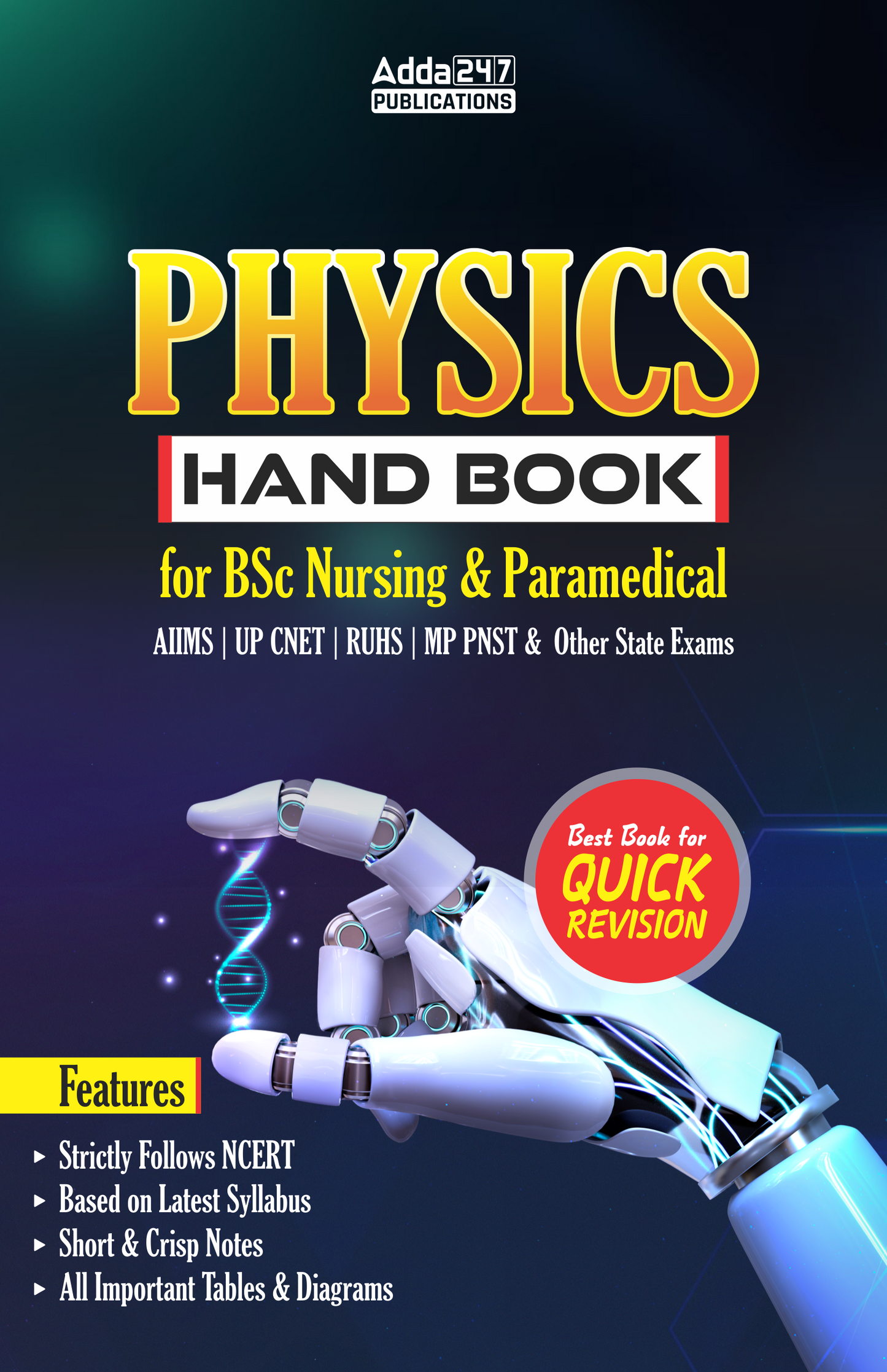 B.Sc Nursing & Paramedical Physics Hand Book Quick Revision For AIIMS,UP CNET,RUHS,MP PNST Exams (English Printed Edition) By Adda247