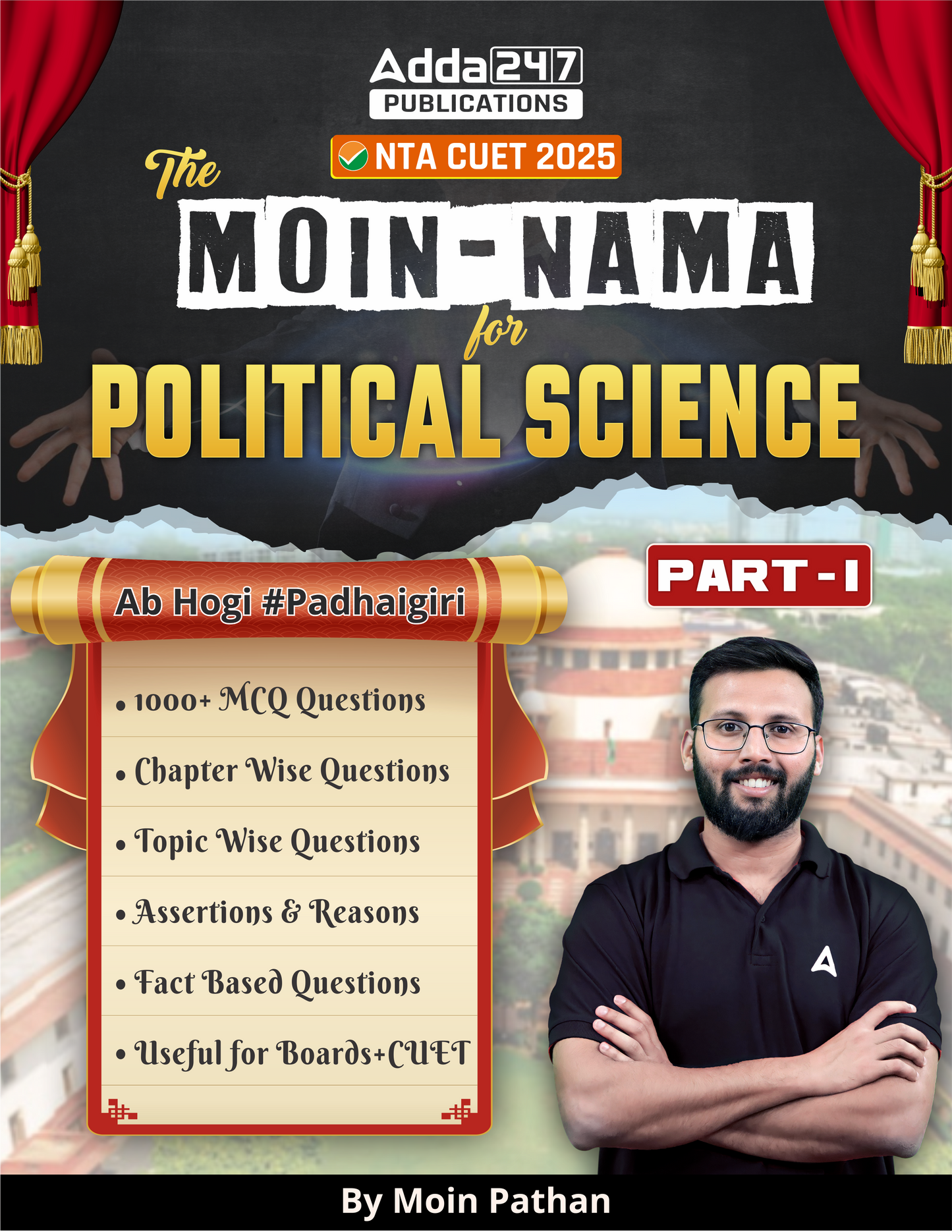 Adda 247 NTA CUET UG 2026 Political Science Chapterwise Questions & Topic wise Questions and also useful for Boards Exams (English Printed Edition) By Moin Pathan