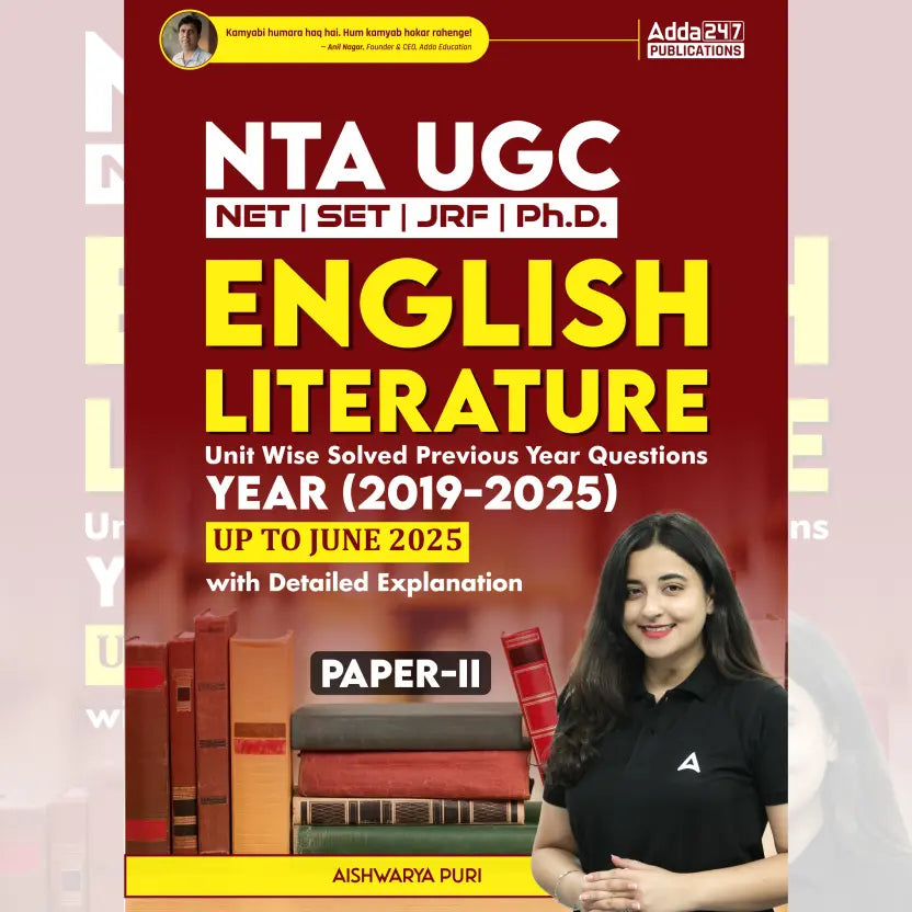 UGC NET English Literature Paper -II Unit Wise Solved Previous Year Questions 2019-2025 (Up to June 2025) English Printed Edition By Adda247