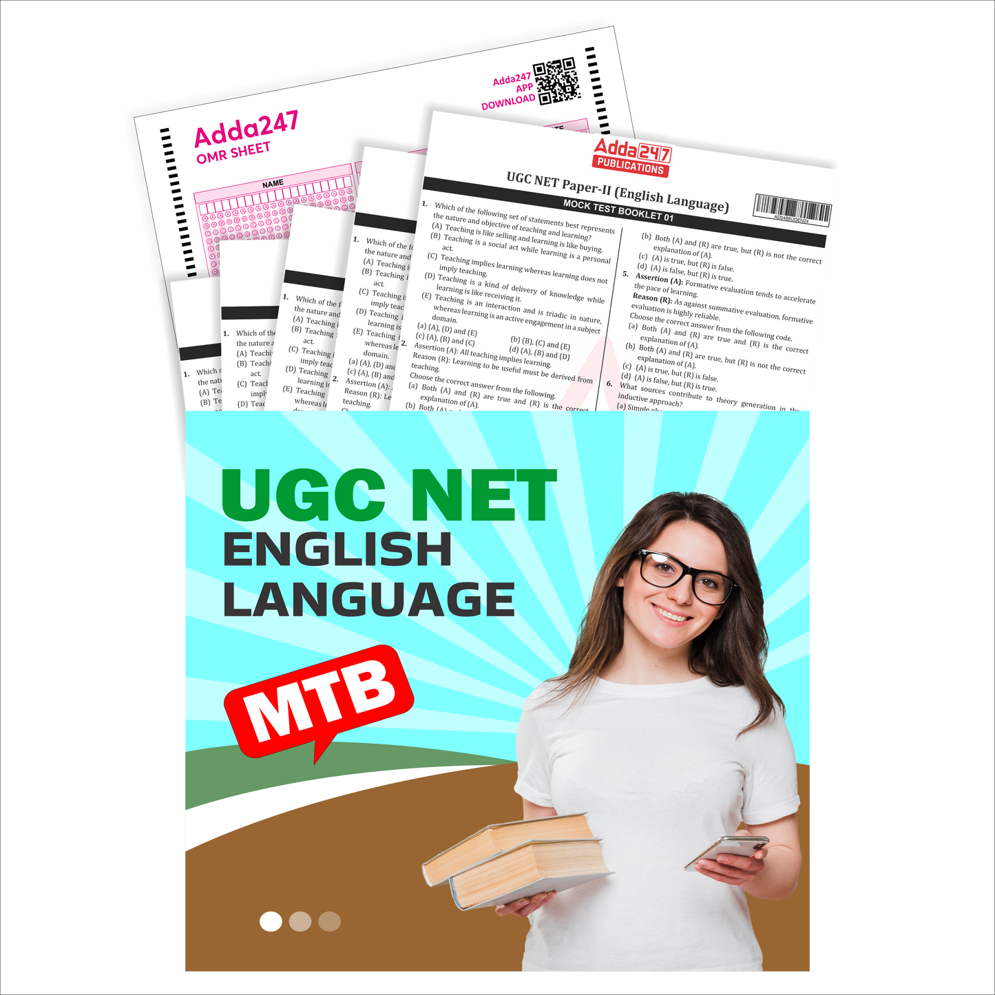 NTA UGC NET/JRF/SET English Literature Paper 2 Mock Test 2025|Includes latest December 2023 Papers With 10 Practice OMR Sheet (English Printed Edition) By Adda247