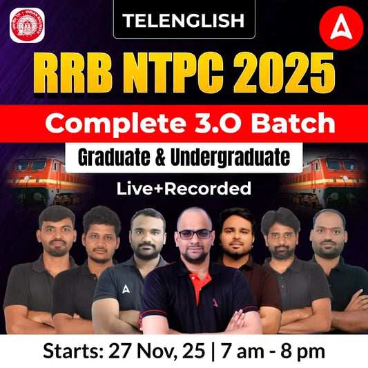 RRB NTPC 3.O Batch (2025-26) | Complete CBT-1 & CBT-2 Batch | Complete Live Batch | Online Classes By Adda247