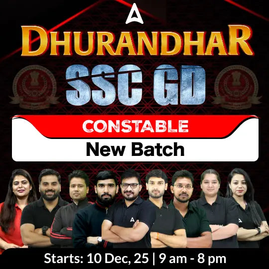 SSC GD Constable 2026 - Dhurandhar Batch with Test Series and Ebook | Hinglish | Online Live Classes By Adda247