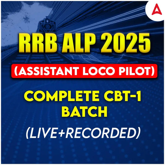 RRB ALP 2025-26 Batch | Online Live + Recorded Classes by Adda247
