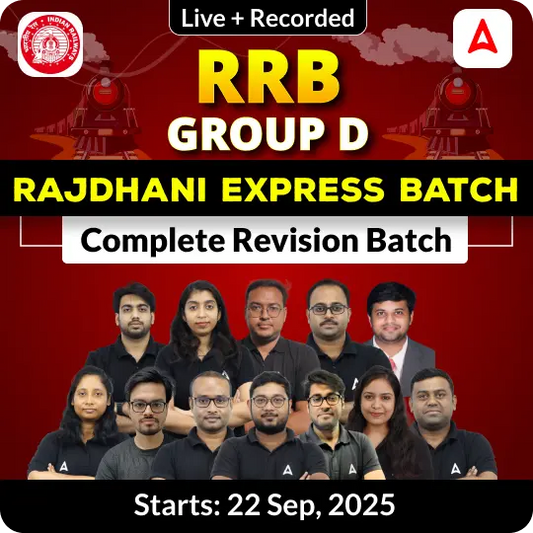 RRB Group D Rajdhani Express Batch | Group d Complete Revision Batch (Live+ Recorded) | Online classes by Adda247