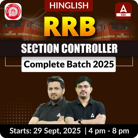 RRB Section Controller 2025 Complete Batch with ebooks for 2025-26 | Hinglish | Online Live Classes By Adda247