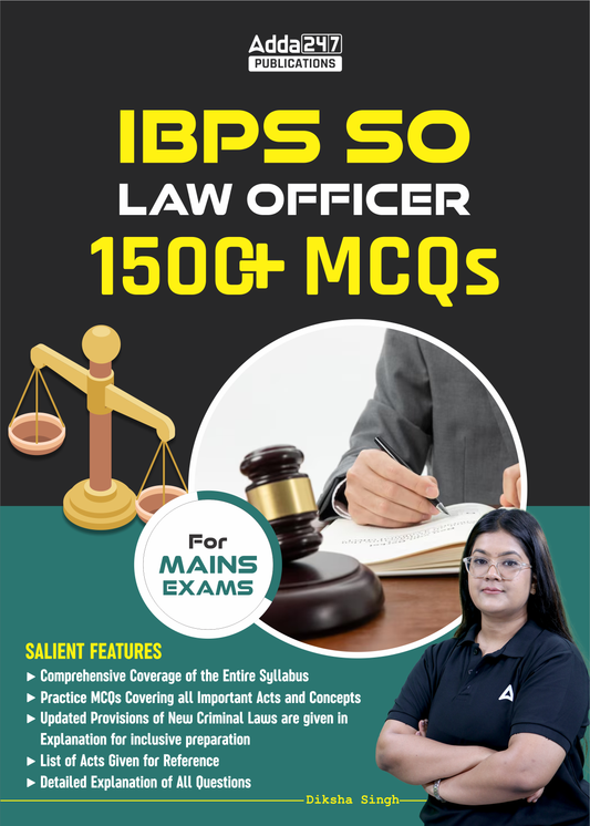 IBPS SO LAW Officer with 1500+ MCQs For MAINS Exams (English Printed Edition) By Diksha Singh