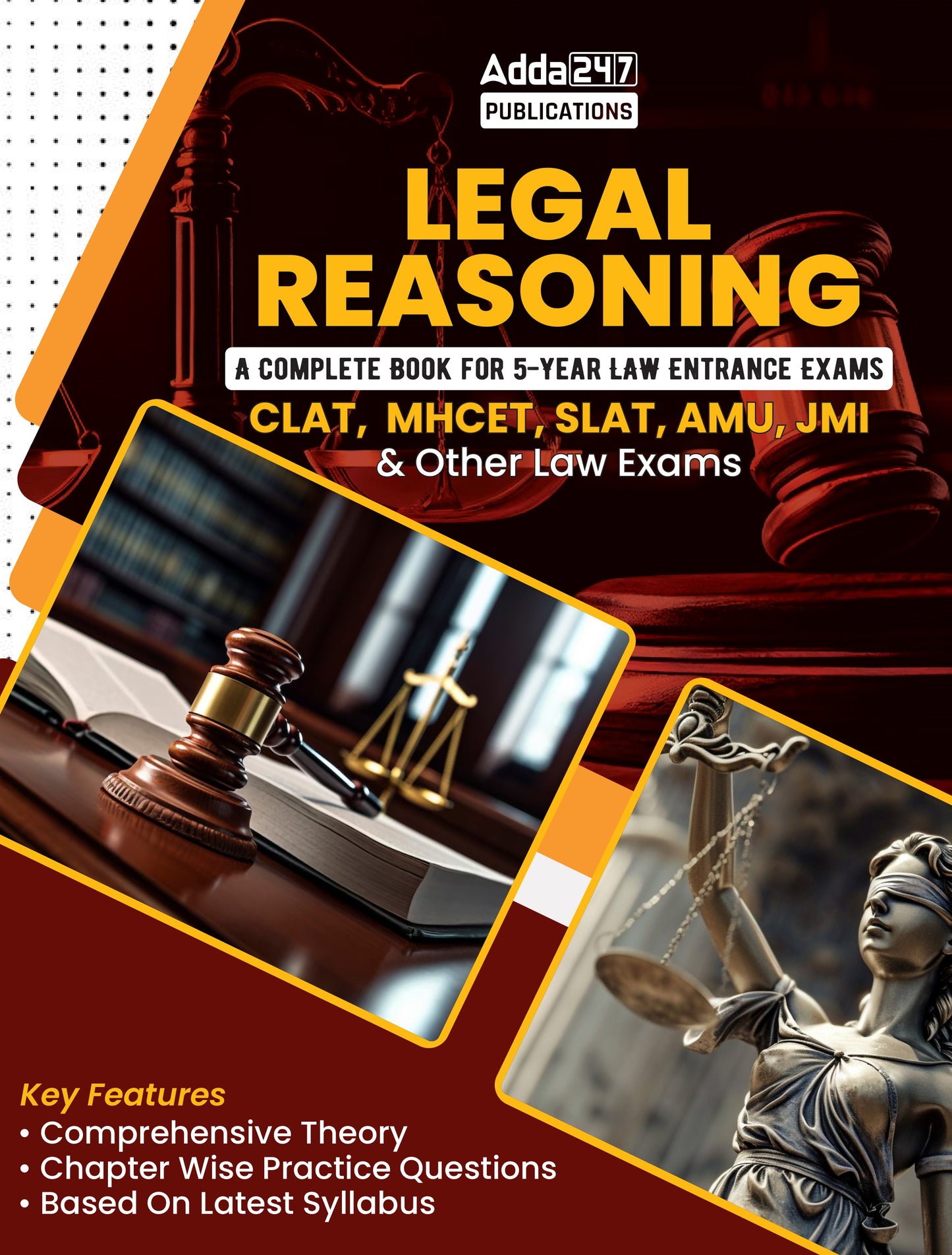 Legal Reasoning A Complete Book For 5 Year Law Entrance Exams CLAT |AILET|MHCET|SLAT|AMU|JMI and Other Law Exams (English Printed Edition) By Adda247