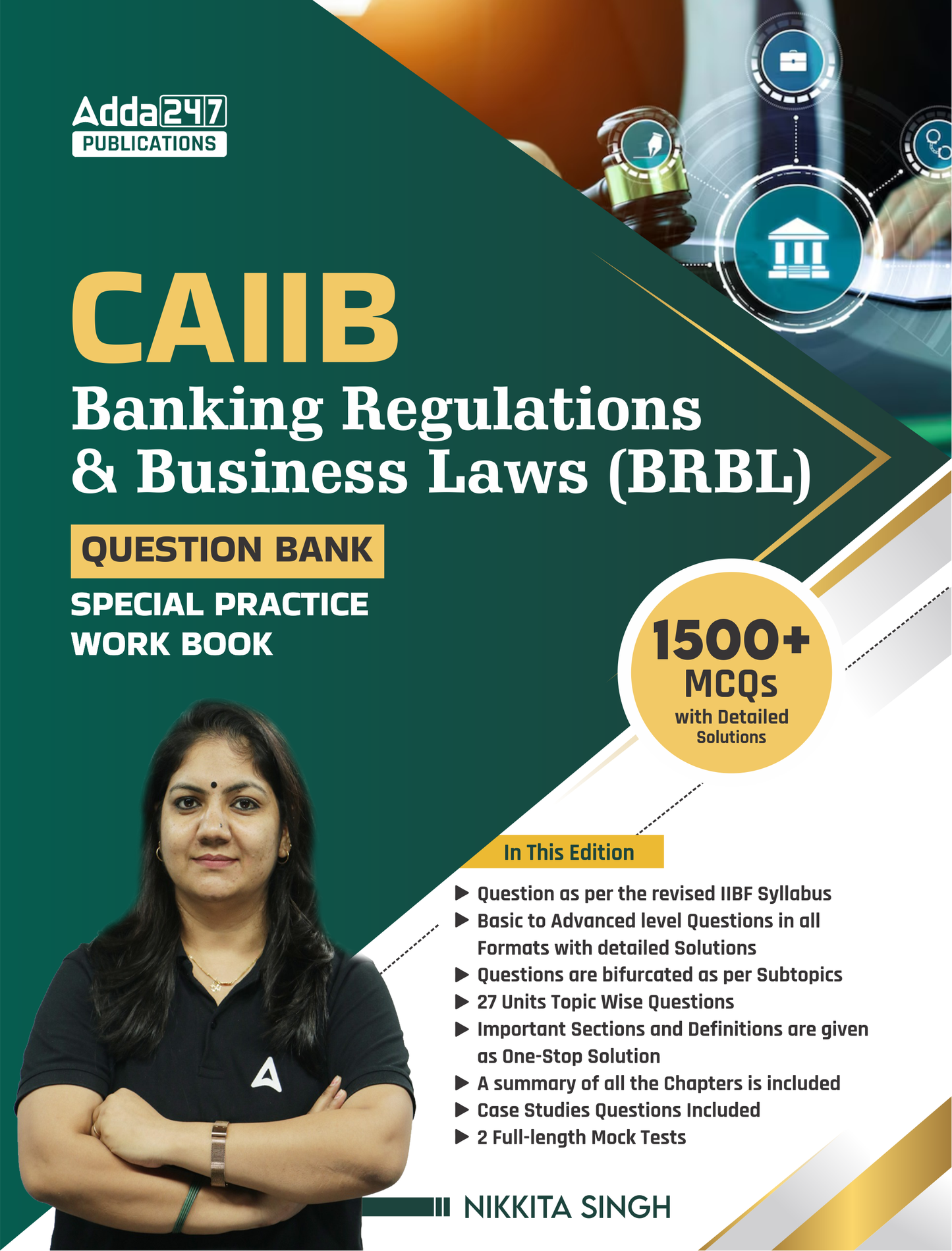 CAIIB Banking Regulations & Business Laws (BRBL) 1500+ MCQs With Detailed Soulution & Questions Bank (English Printed Edition) by Adda247