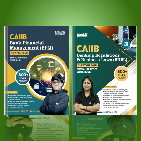 Set of 2 CAIIB Banking Regulations & Business Laws (BRBL) 1500+ MCQs With Detailed Soulution & CAIIB Bank Financial Management (BFM) MCQs 1800+ Questions (English Printed Edition) by Adda247