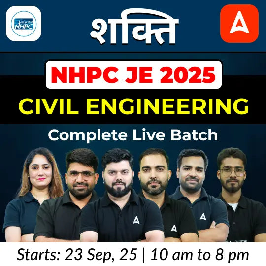 Shakti 1.0 - NHPC JE 2025 (Civil Engineering) | Bilingual | Complete Live +Recorded Batch by Adda247