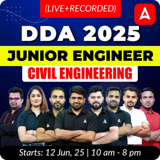 Nishchay - DDA JE (Civil Engineering) 2025 | Hinglish | Online Live + Recorded Classes