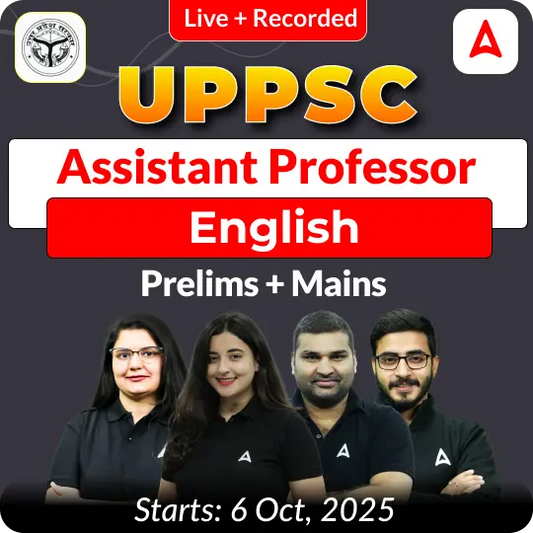 UPPSC Assistant Professor English Prelims + Mains Complete Foundation Batch 2025 | Online Live + Recorded Classes by Adda 247
