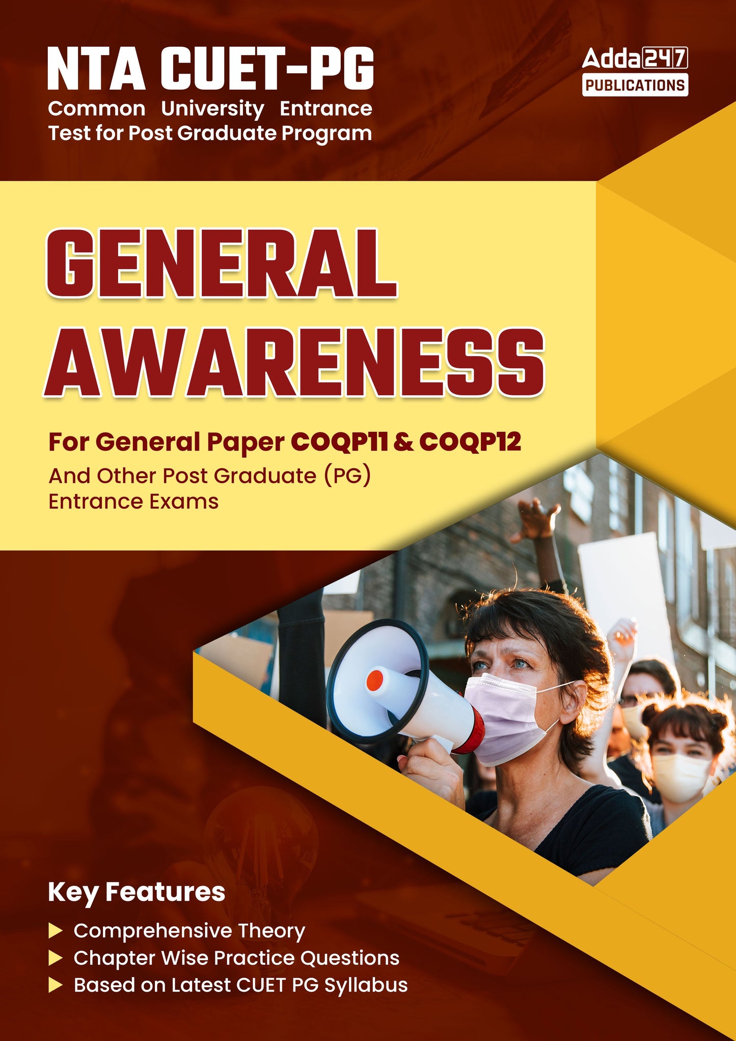 NTA CUET PG Genenral Awareness For General Paper COQP11 & COQP12 and Other Post Graduate Entrance Exam (English Printed Edition) By Adda247