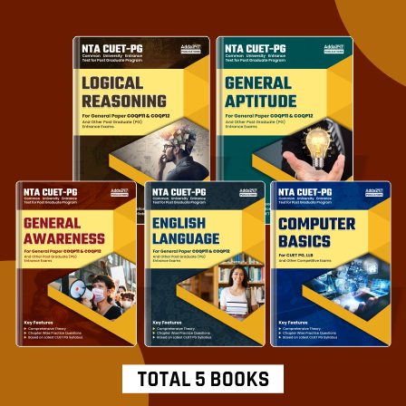 Set of 5 Books NTA CUET PG General Aptitude|Logical Reasoning|General Awareness|Computer Basics|English Language For General Paper COQP11 and Other Post Graduate Entrance Exam (English Printed Edition) By Adda247