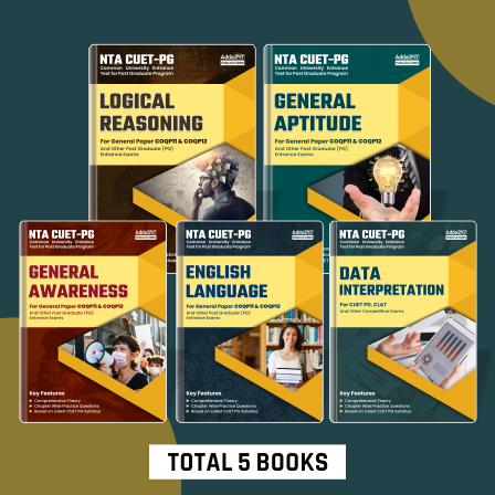 Study Package of NTA CUET PG General Aptitude|Logical Reasoning|General Awareness|Data Interpretation|English Language For General Paper COQP11 & COQP12 and Other Post Graduate Entrance Exam (English Printed Edition) By Adda247