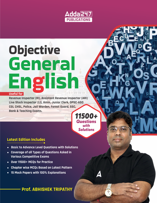 Objective General English with 11500+ MCQs For All Competitive Exams|OSSSC RI|OSSSC ARI|OSSC Live stock Inspector|Amin|OPSC ASO|SSC CGL|CHSL|Police|Forest Guard|Bank & Teaching Exams  (English Printed Edition) By Adda247