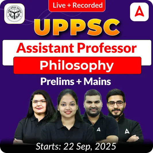 UPPSC Assistant Professor Philosophy Prelims + Mains Complete Foundation Batch 2025 | Online Live + Recorded Classes by Adda 247
