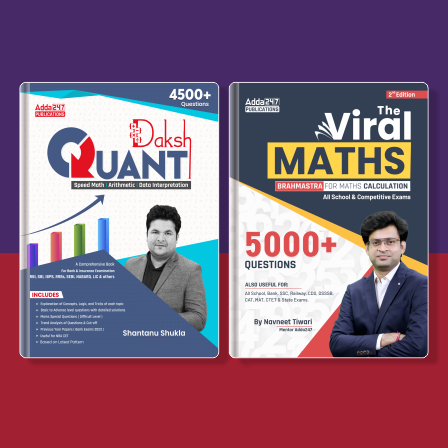 Set of 2 Quantitative Aptitude by Shantanu Shukla |Daksh Math| Arithmetic| Data Interpretation and Viral Math|For RBI|SBI|IBPS|RRB|SSC| other Banks & Insurance exams (English Printed Edition) Adda 247