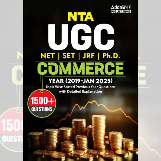 UGC NET Commerce Topic Wise sorted PYQ Book with Detailed Explanation | 1500 + MCQs(English Printed Edition) by Adda247
