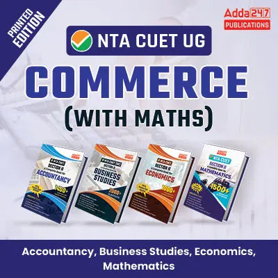 NTA CUET UG 2025 Commerce Domain Mathematics | Accountancy | Economics | Business studies Combo of 4 Books (English Printed Edition) By Adda247
